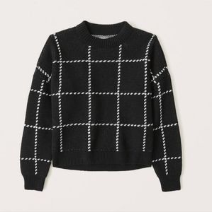 A&F Windowpane Patterned Sweater